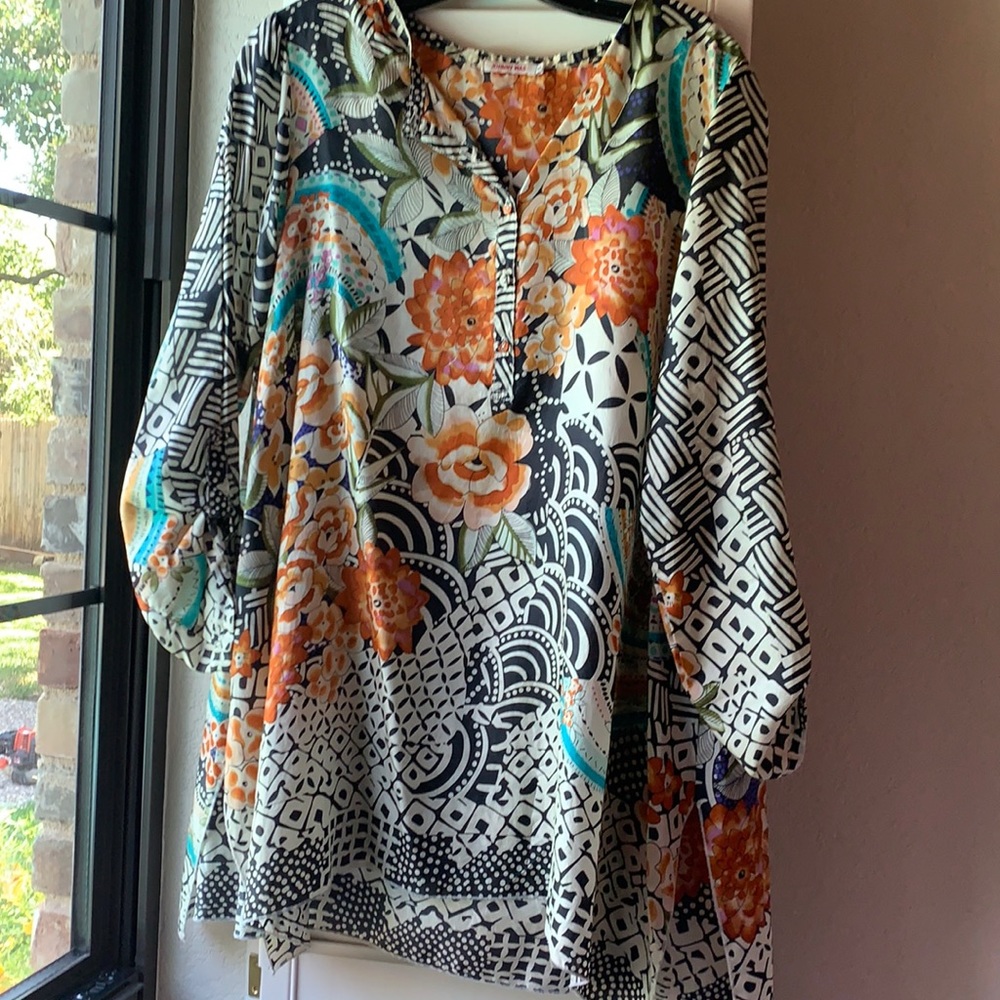 Johnny Was Silk Oversize Tunic